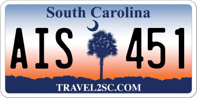 SC license plate AIS451