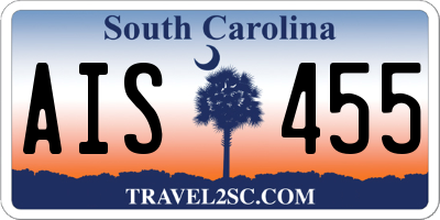 SC license plate AIS455