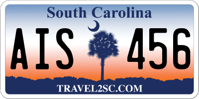 SC license plate AIS456
