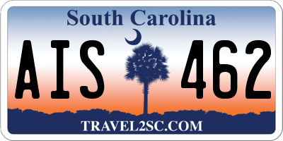 SC license plate AIS462