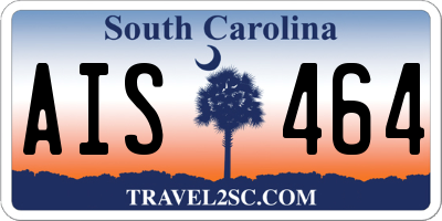 SC license plate AIS464