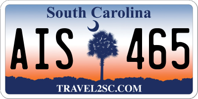SC license plate AIS465