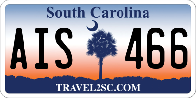 SC license plate AIS466