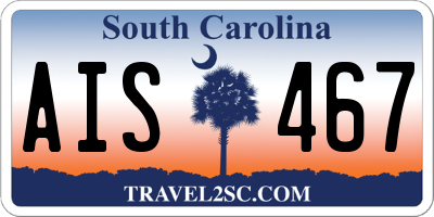 SC license plate AIS467