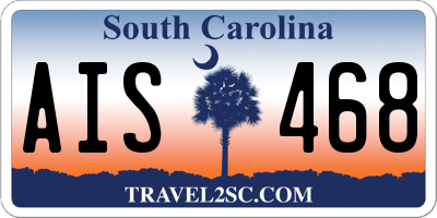 SC license plate AIS468