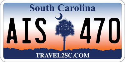 SC license plate AIS470
