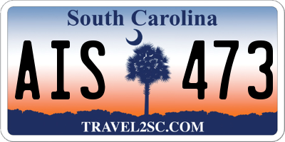 SC license plate AIS473
