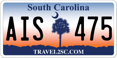SC license plate AIS475
