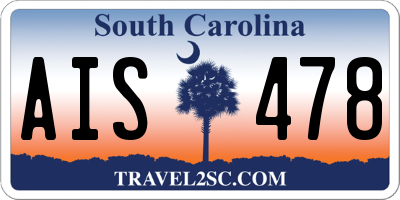 SC license plate AIS478