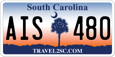 SC license plate AIS480