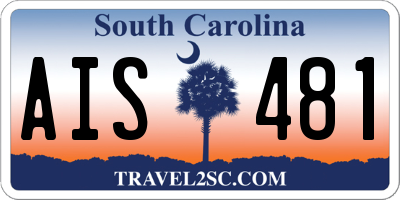 SC license plate AIS481