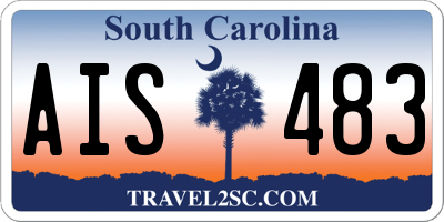 SC license plate AIS483