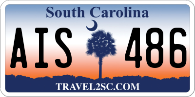 SC license plate AIS486