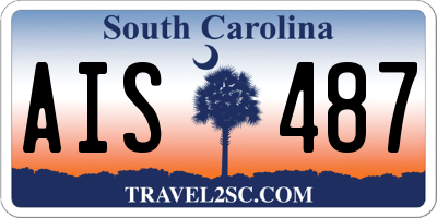 SC license plate AIS487