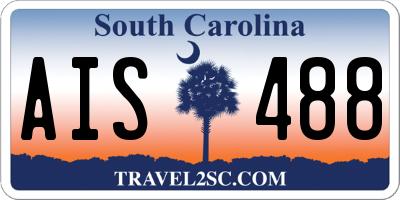 SC license plate AIS488