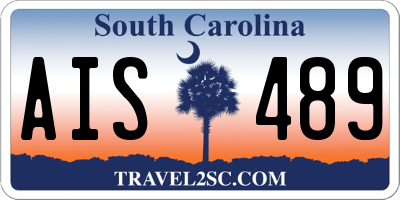 SC license plate AIS489