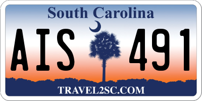 SC license plate AIS491