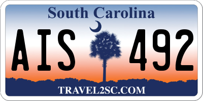 SC license plate AIS492