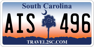 SC license plate AIS496