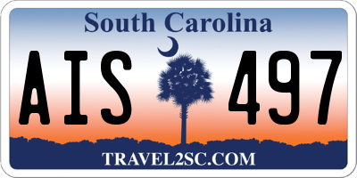SC license plate AIS497
