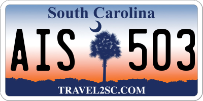 SC license plate AIS503