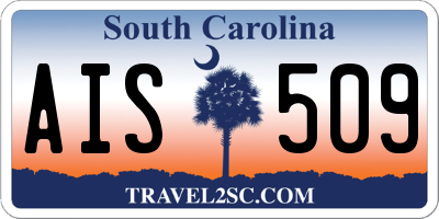 SC license plate AIS509