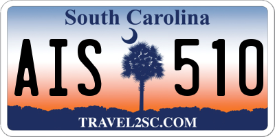 SC license plate AIS510