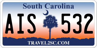 SC license plate AIS532
