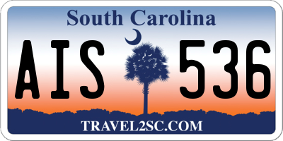 SC license plate AIS536