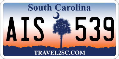 SC license plate AIS539