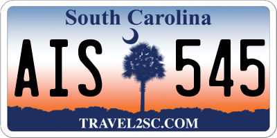 SC license plate AIS545