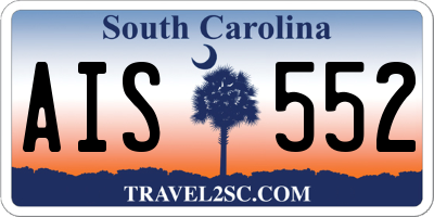 SC license plate AIS552