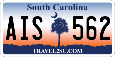 SC license plate AIS562