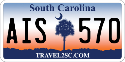 SC license plate AIS570