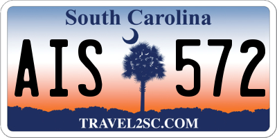 SC license plate AIS572