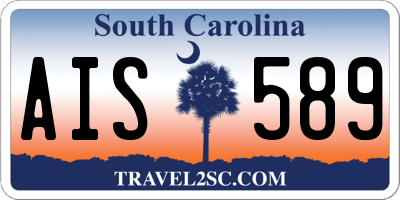 SC license plate AIS589