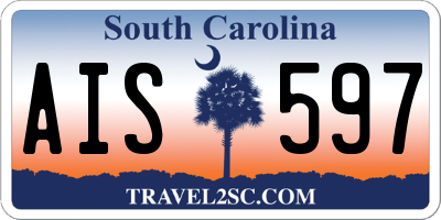 SC license plate AIS597