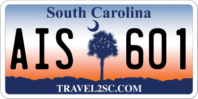 SC license plate AIS601