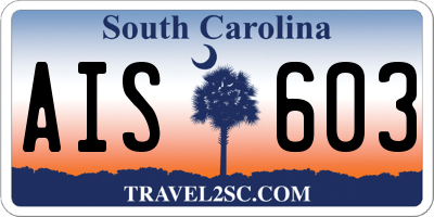 SC license plate AIS603
