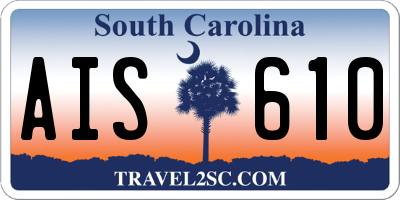SC license plate AIS610