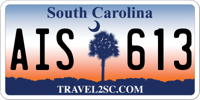 SC license plate AIS613