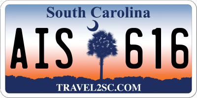 SC license plate AIS616