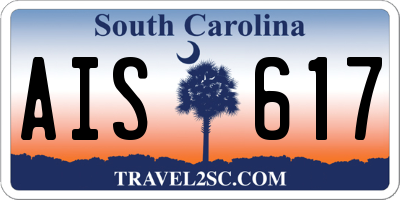 SC license plate AIS617