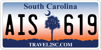 SC license plate AIS619