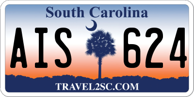 SC license plate AIS624