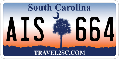 SC license plate AIS664