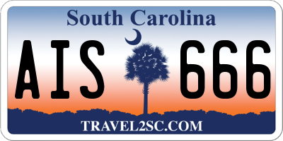 SC license plate AIS666