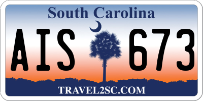 SC license plate AIS673