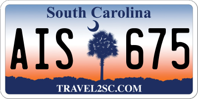 SC license plate AIS675
