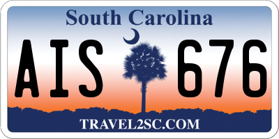SC license plate AIS676